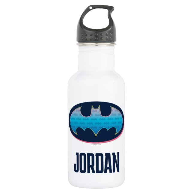 Batman | Pink & Blue Symbol 532 Ml Water Bottle (Front)