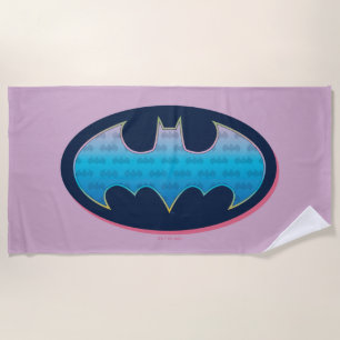Batman Pink & Blue Symbol Beach Towel