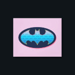 Batman | Pink & Blue Symbol Canvas Print<br><div class="desc">Check out this Batman Symbol in cool neon colours!</div>