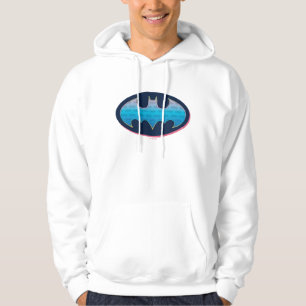 Batman   Pink & Blue Symbol Hoodie