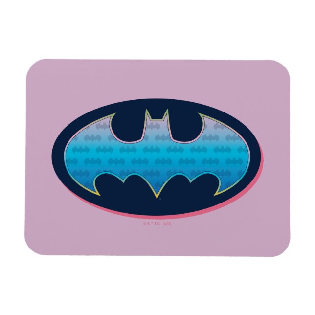 Batman | Pink & Blue Symbol Magnet (Horizontal)