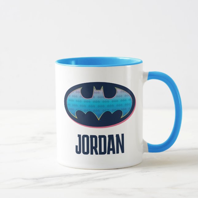 Batman | Pink & Blue Symbol Mug (Right)