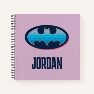 Batman   Pink & Blue Symbol Notebook