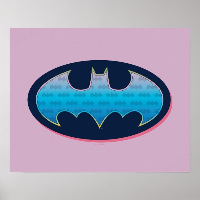 Batman | Pink & Blue Symbol Poster (Front)