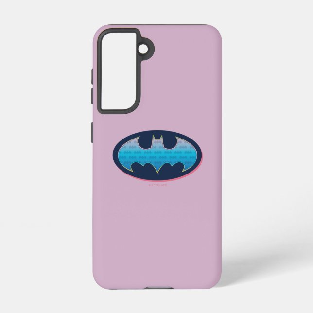 Batman | Pink & Blue Symbol Samsung Galaxy S21 Case (Back)