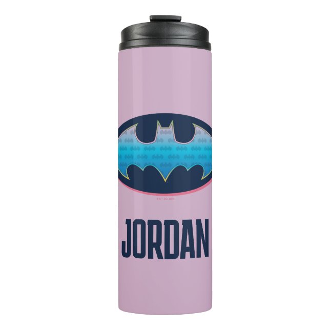 Batman | Pink & Blue Symbol Thermal Tumbler (Front)