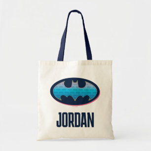 Batman   Pink & Blue Symbol Tote Bag