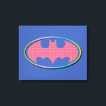 Batman | Pink Polka Dot Logo Canvas Print<br><div class="desc">Check out this Batman Symbol in cool neon colours!</div>