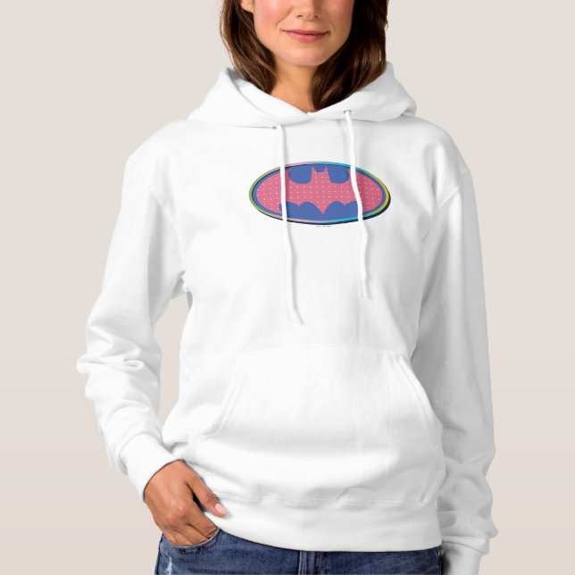 Batman | Pink Polka Dot Logo Hoodie (Front)