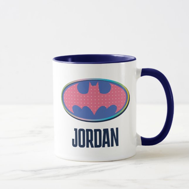 Batman | Pink Polka Dot Logo Mug (Right)