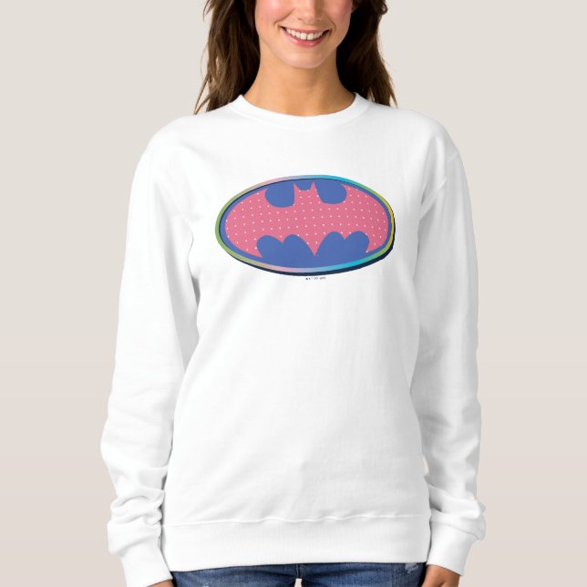 Batman | Pink Polka Dot Logo Sweatshirt (Front)