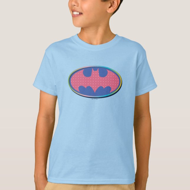 Batman | Pink Polka Dot Logo T-Shirt (Front)