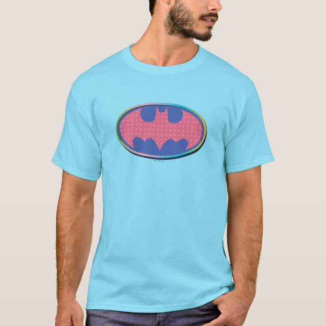 Batman | Pink Polka Dot Logo T-Shirt (Front)
