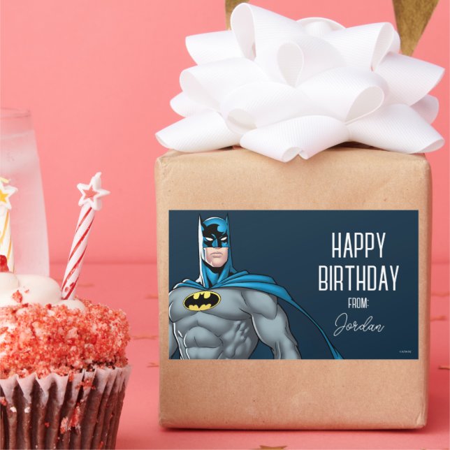 Batman Protector | Happy Holidays Rectangular Sticker (Party)