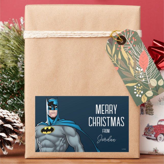 Batman Protector | Merry Christmas Rectangular Sticker (Holiday)