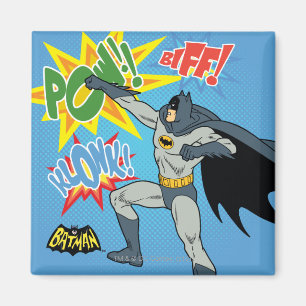 Batman Punching Graphic Magnet