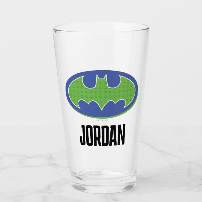 Batman | Purple & Green Symbol Glass (Front)