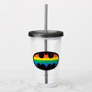 Batman Rainbow Logo Acrylic Tumbler