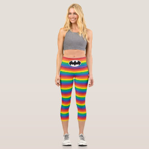 Batman Rainbow Logo Capri Leggings