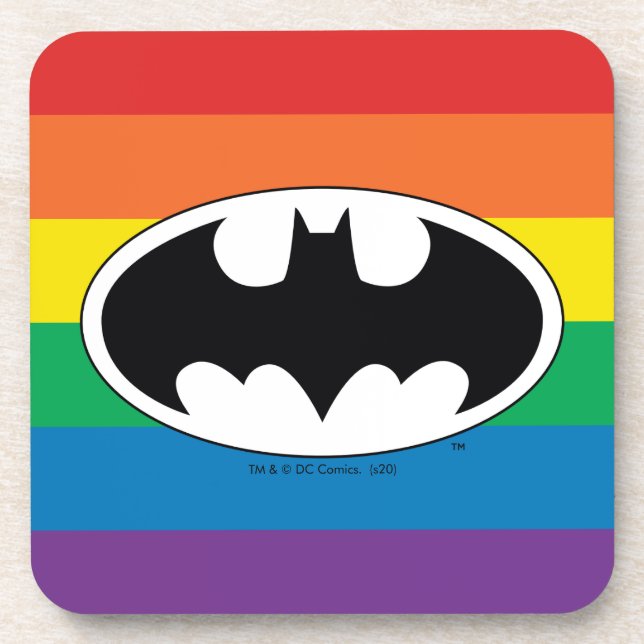 Batman Rainbow Logo Coaster (Front)