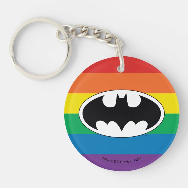 Batman Rainbow Logo Key Ring (Front)
