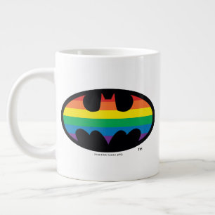 Batman Rainbow Logo Large Coffee Mug