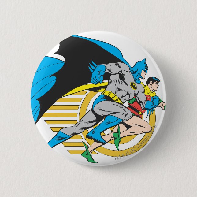 Batman & Robin Profile 6 Cm Round Badge (Front)