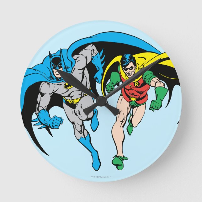 Batman & Robin Round Clock (Front)