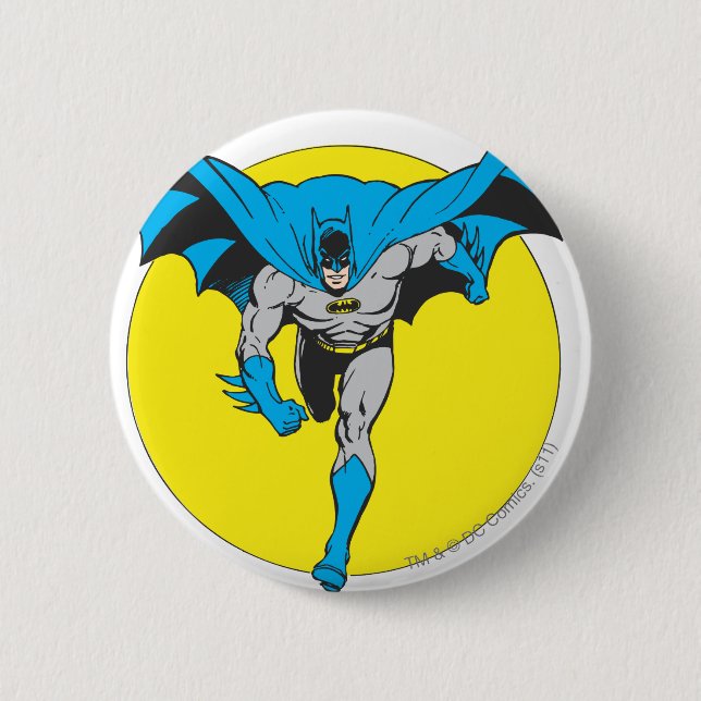 Batman Runs Forward 6 Cm Round Badge (Front)