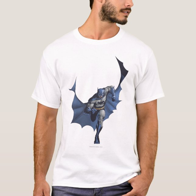 Batman runs with flying cape T-Shirt (Front)