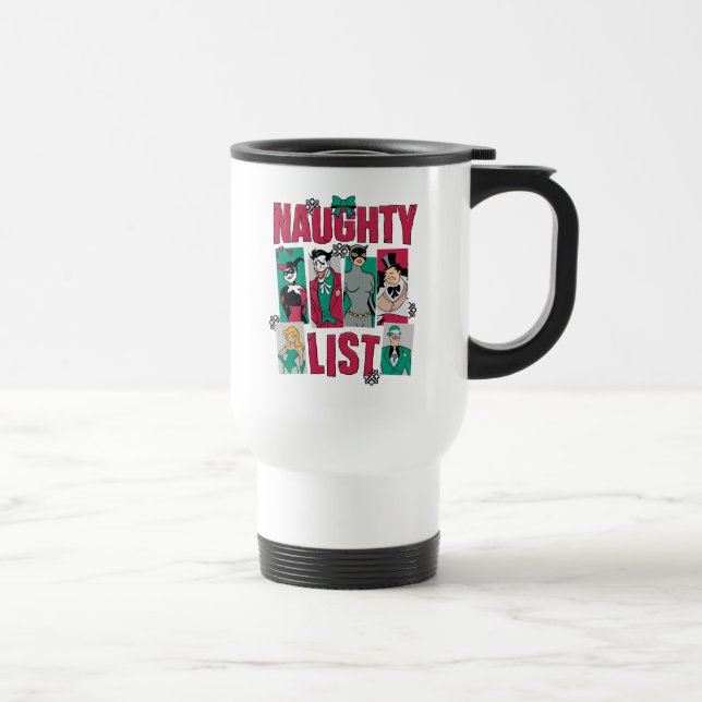 Batman | Santa Naughty List of Villains Travel Mug (Right)