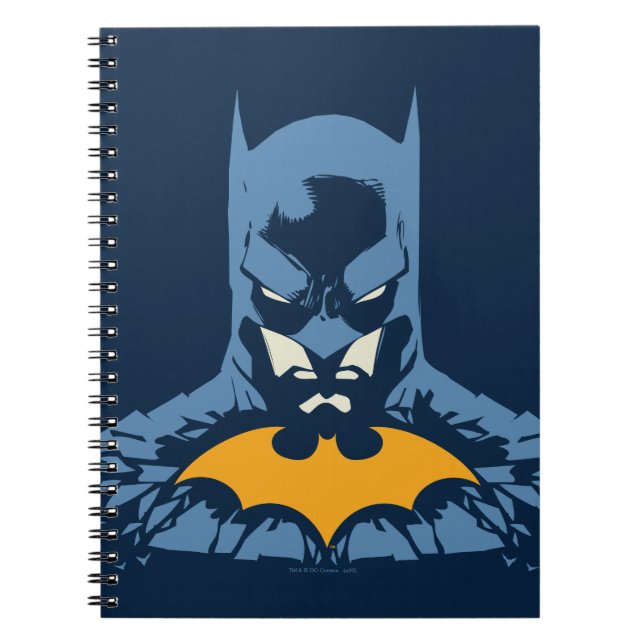Batman Shattered Bust With Gold Logo Notebook (Front)