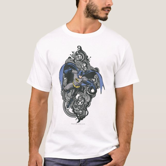 Batman Skulls/Ink Doodle 2 T-Shirt (Front)