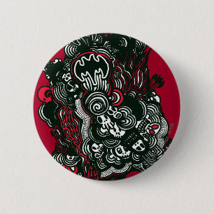 Batman Skulls/Ink Doodle 6 Cm Round Badge
