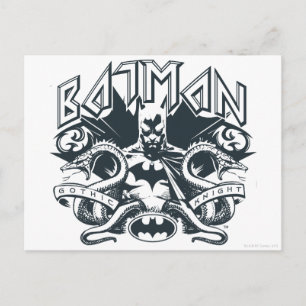 Batman Snakes Logo Postcard