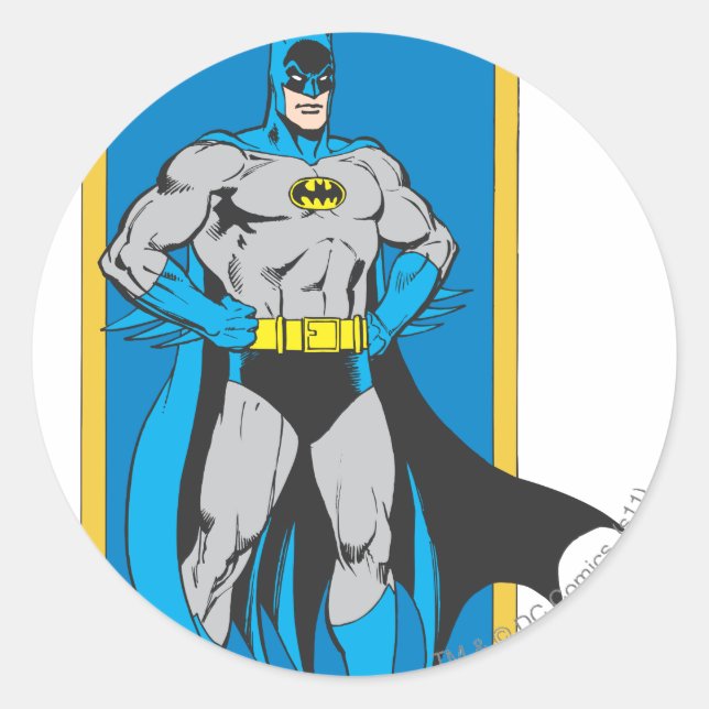Batman Stands 2 Classic Round Sticker (Front)