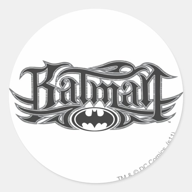 Batman | Stylised Logo Classic Round Sticker (Front)