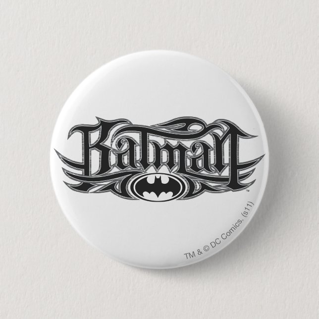 Batman | Stylized Logo 6 Cm Round Badge (Front)