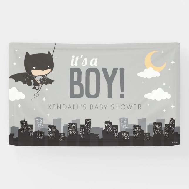 Batman Super Hero Baby Shower Banner (Horizontal)