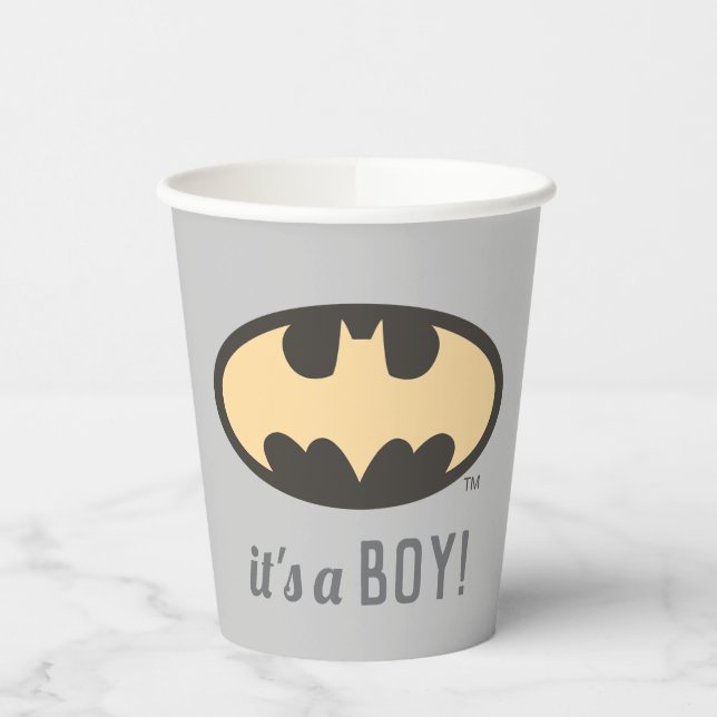 Batman Super Hero Baby Shower Paper Cups (Left)