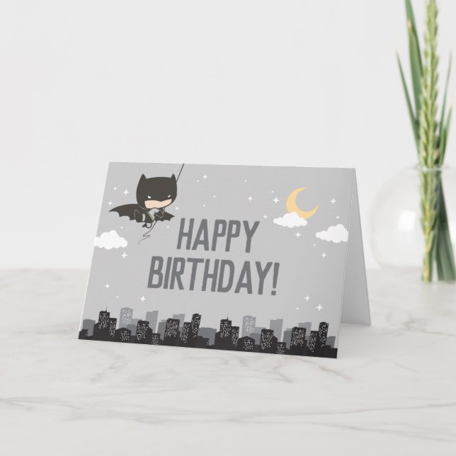 Batman Super Hero Birthday Card (Front)