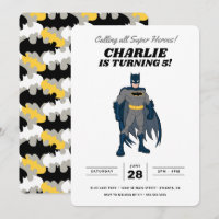 Batman Super Hero Birthday Invitation
