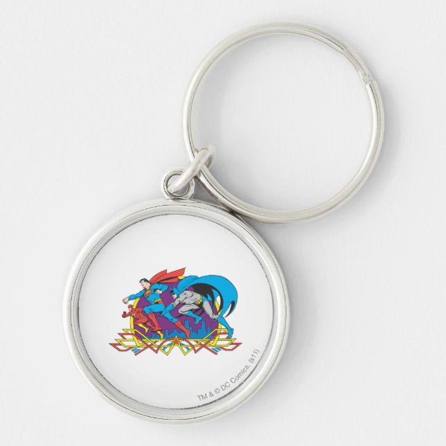 Batman + Superman + Flash Key Ring (Front)