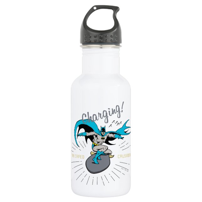 Batman Surfing - Charging! 532 Ml Water Bottle (Front)