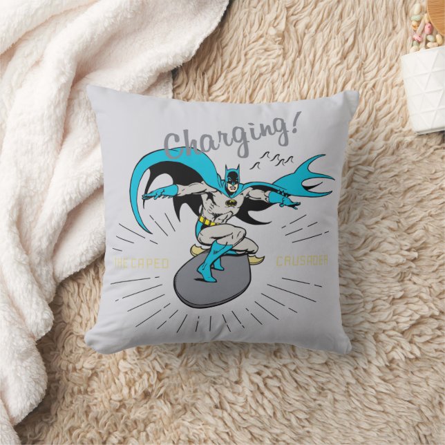 Batman Surfing - Charging! Cushion (Blanket)