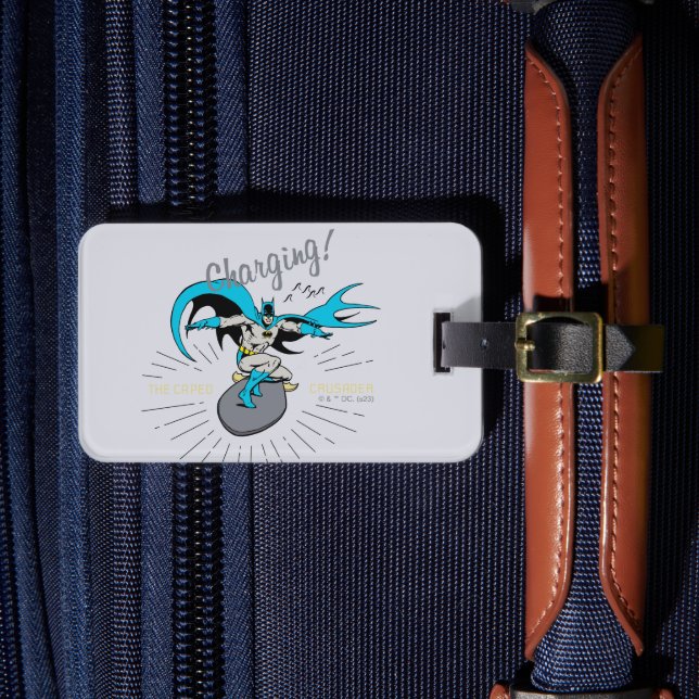Batman Surfing - Charging! Luggage Tag (Front Insitu 4)
