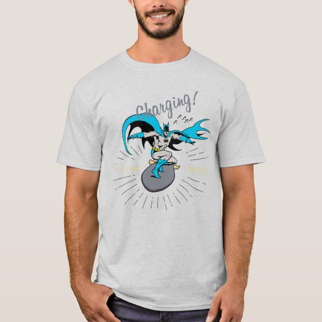 Batman Surfing - Charging! T-Shirt (Front)