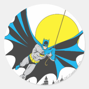 Batman Swings Classic Round Sticker