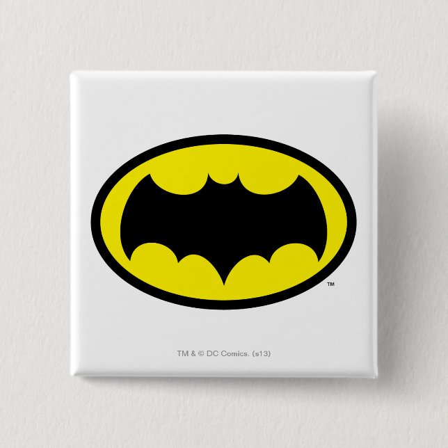Batman Symbol 15 Cm Square Badge (Front)