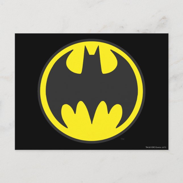 Batman Symbol | Bat Circle Logo Postcard (Front)